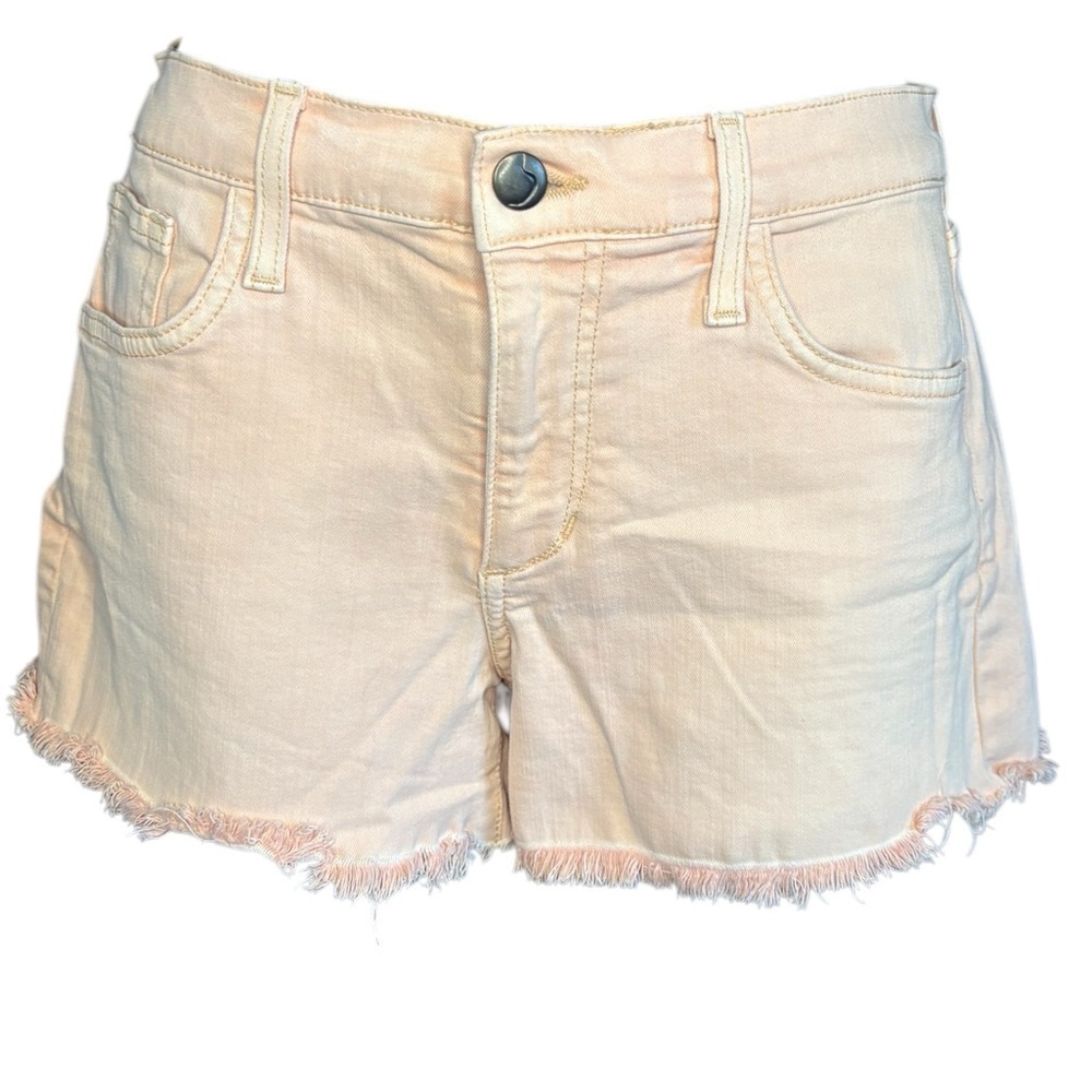 Joe’s jeans woman’s cut off denim shorts light peach color size 26 pre-loved